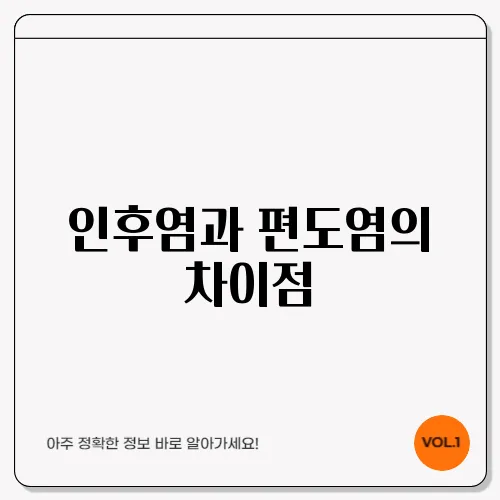인후염과 편도염의 차이점