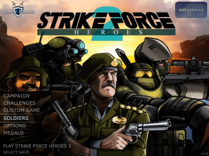 스트라이크-포스-히어로즈-2-플래시게임-메인-화면