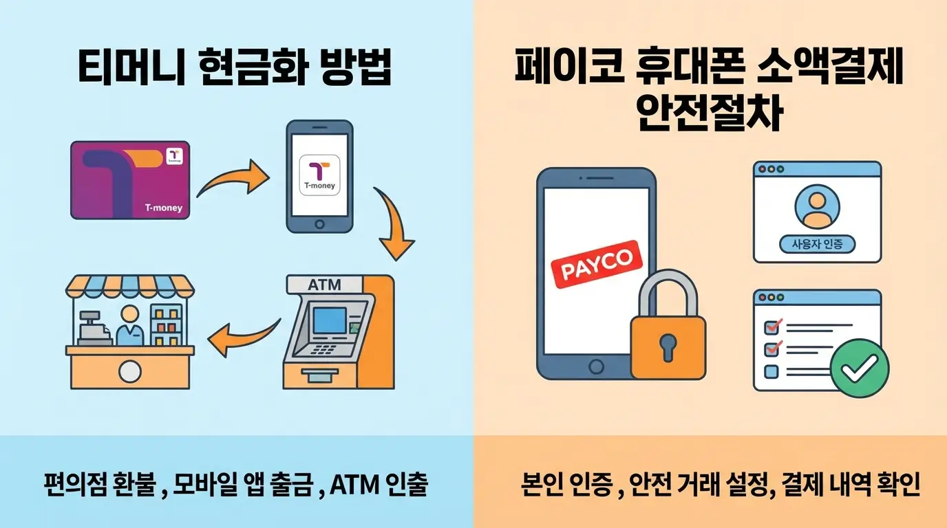 티머니 현금화 방법 및 페이 코 휴대폰 소액결제 현금화 안전한 절차