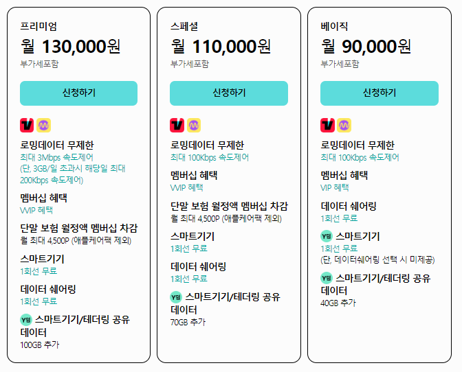 티빙 요금제 통산사 할인 KT 요금제 사진
