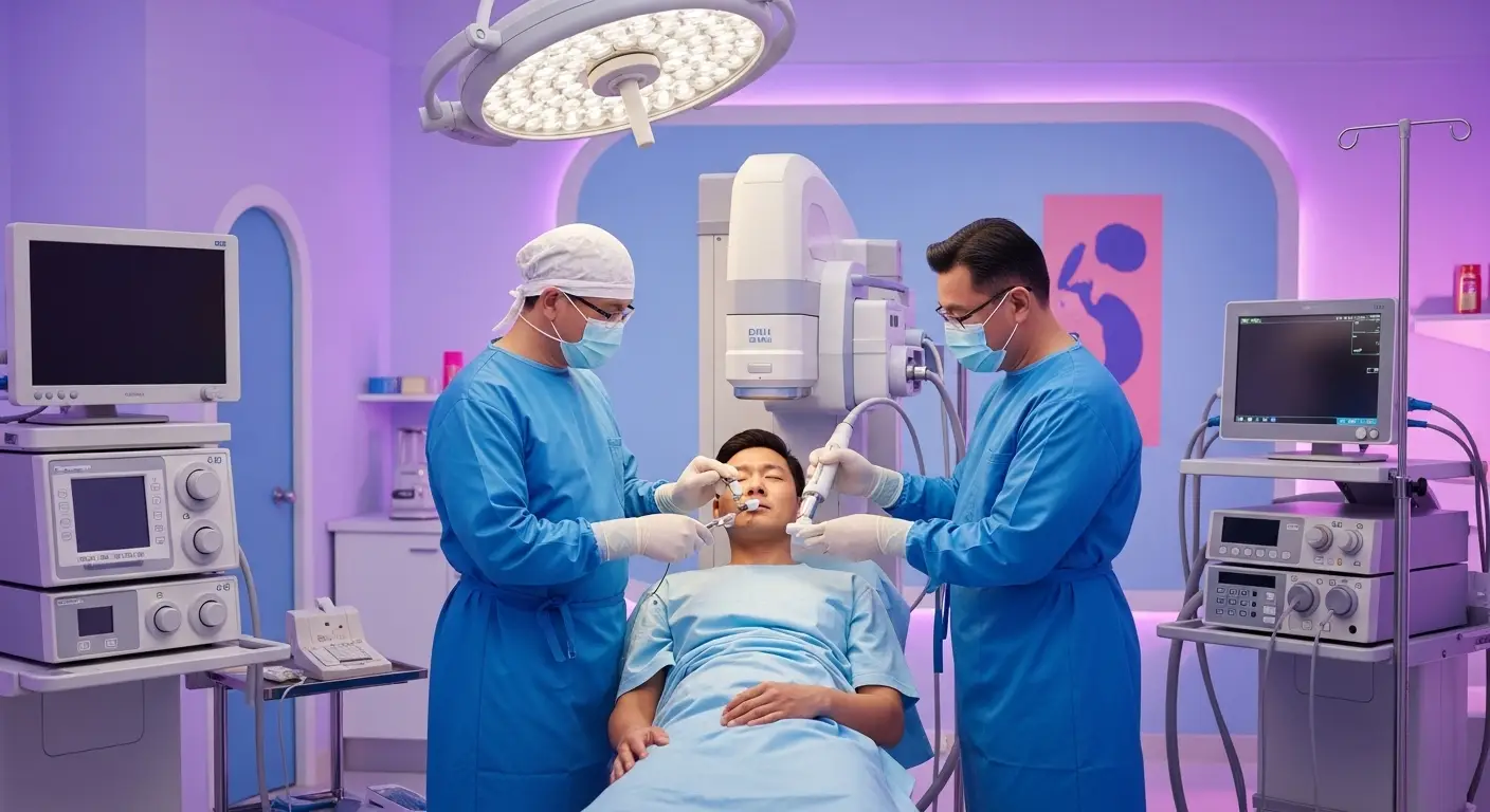 요로 결석 체외충격파쇄술 수술실 장면