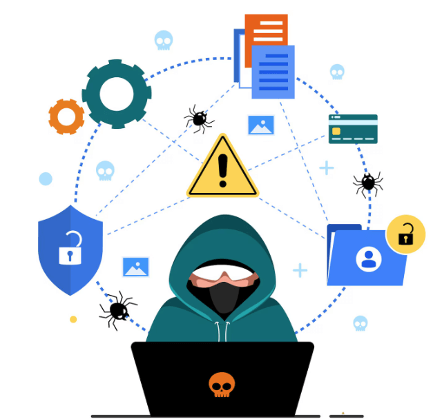 해커들이 해킹하는 모습