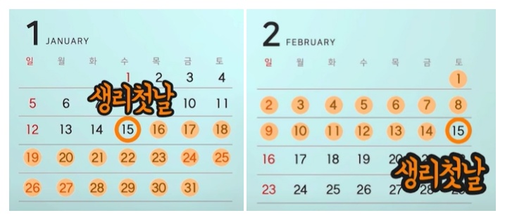 임신가능일 계산 생리주기