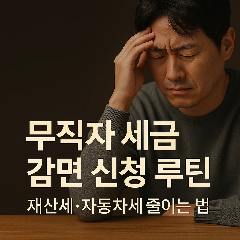 무직자 세금 감면 신청, 재산세 자동차세 절세 루틴