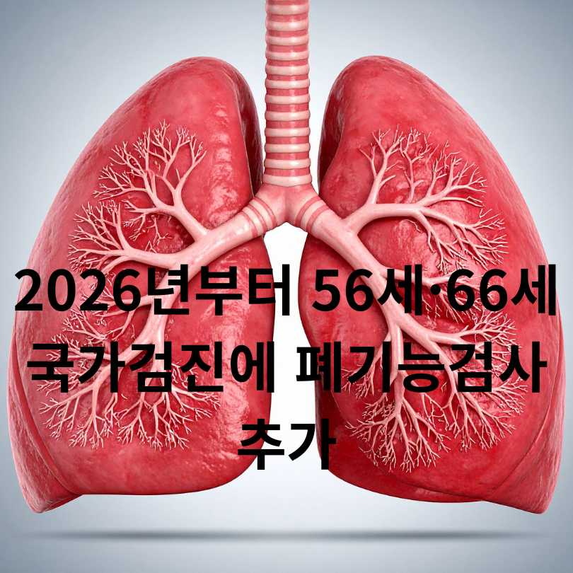 2026년부터 56세&middot;66세 국가검진에 폐기능검사 추가