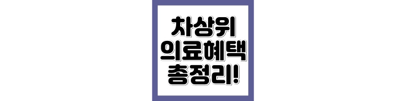 차상위계층 의료혜택