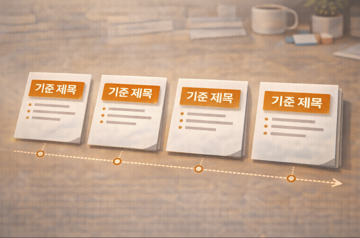 동일한 형식이 반복된 일관성 중심 블로그 구조 이미지