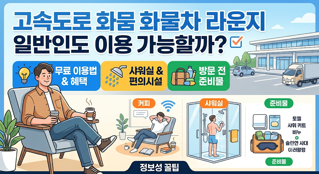 고속도로 화물차 라운지 일반인도 이용 가능할까?