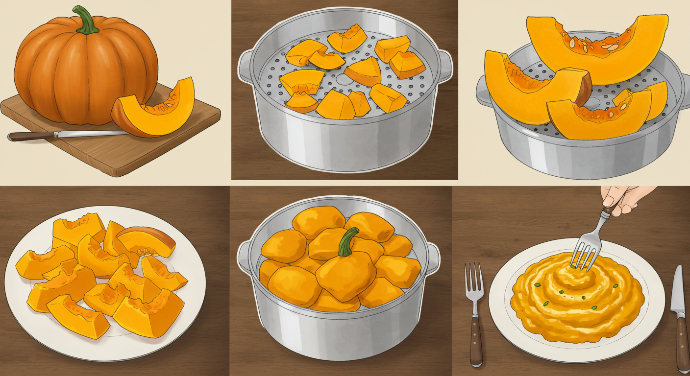 단호박 찌는 대표적인 방법 3가지 비교