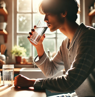 일어나자마자 물 한 잔!