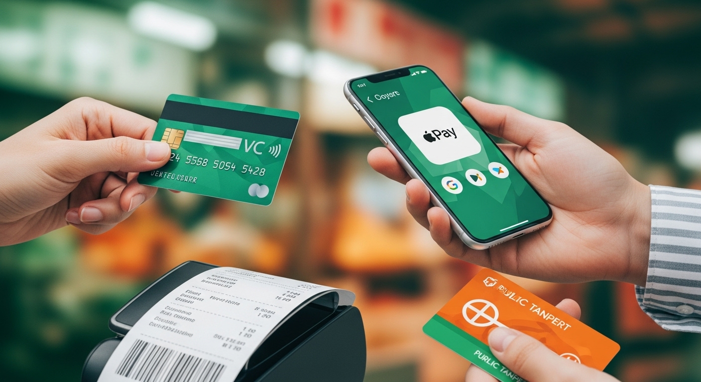 스마트한 소비를 통해 연말정산 소득공제를 준비하는 신용카드, 체크카드, 현금영수증 사용자의 손.