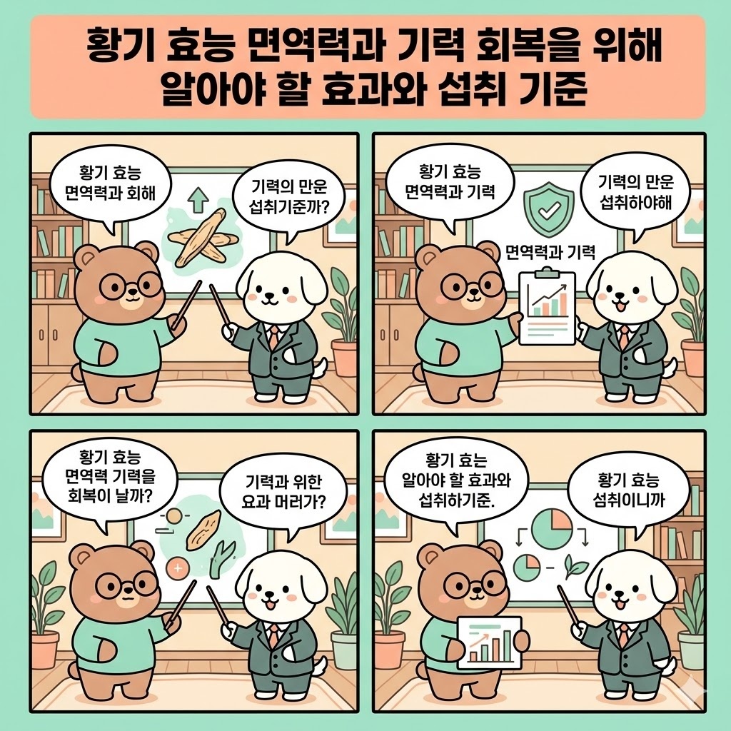 황기 효능 면역력과 기력 회복을 위해 알아야 할 효과와 섭취 기준