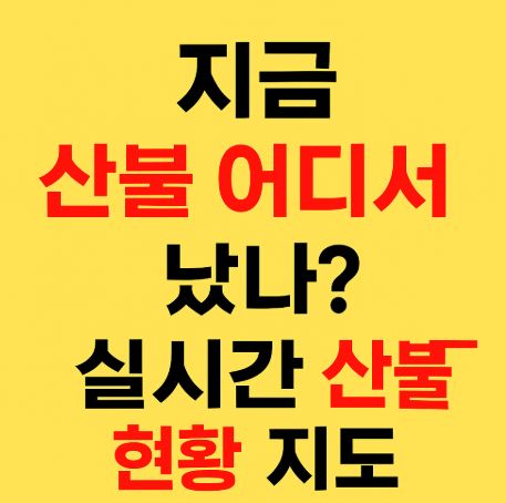 지금 산불 어디서 났나? 실시간 산불 발생 현황 지도