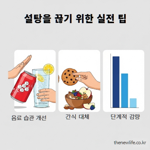설탕 끊기 실전 팁, 음료 습관 개선, 간식 대체, 단계적 감량