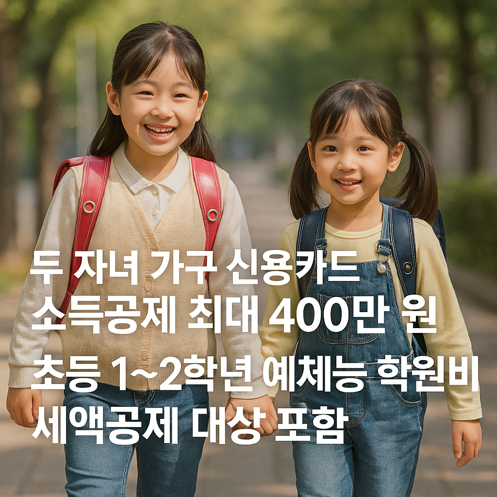 2025 세법개정안 두자녀 가정 절세 혜택 이렇게 달라진다.