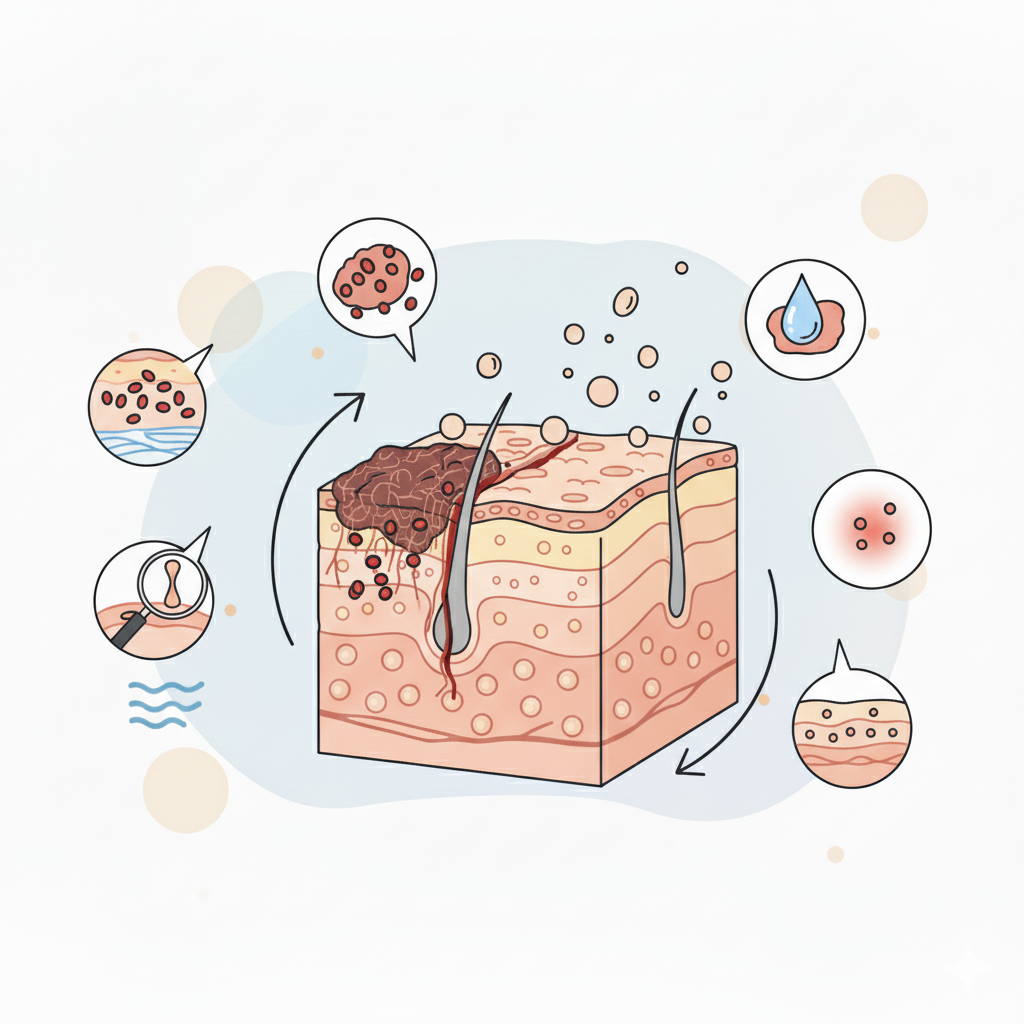 상처 후 생기는 딱지의 역할: 우리 몸의 놀라운 자연 치유 메커니즘