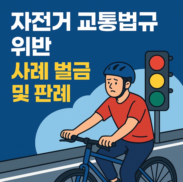 자전거 교통법규 위반 사례와 벌금, 법원 판례를 설명하는 대표 이미지