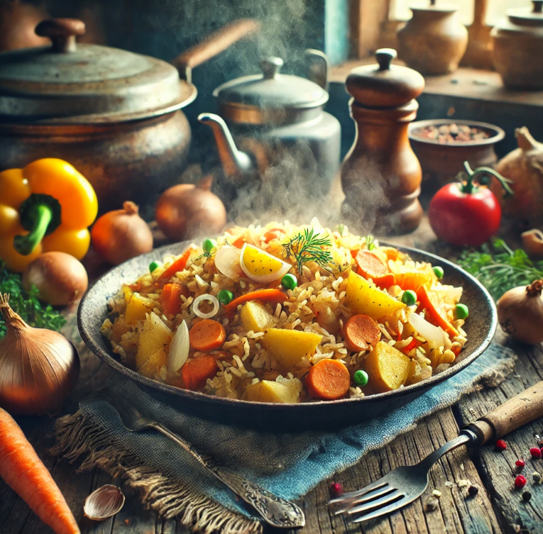 추억돋는 야채 볶음밥 레시피 감자볶음밥 만들기