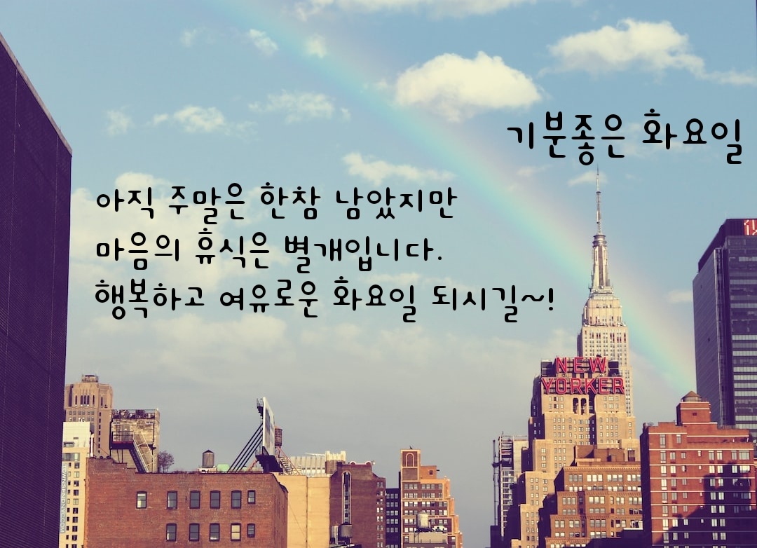 화요일 아침인사 이미지