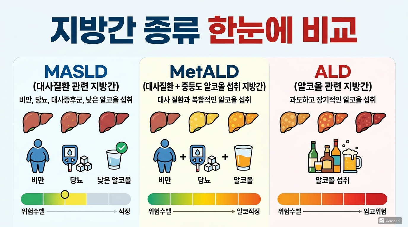 지방간 종류 한눈에 비교