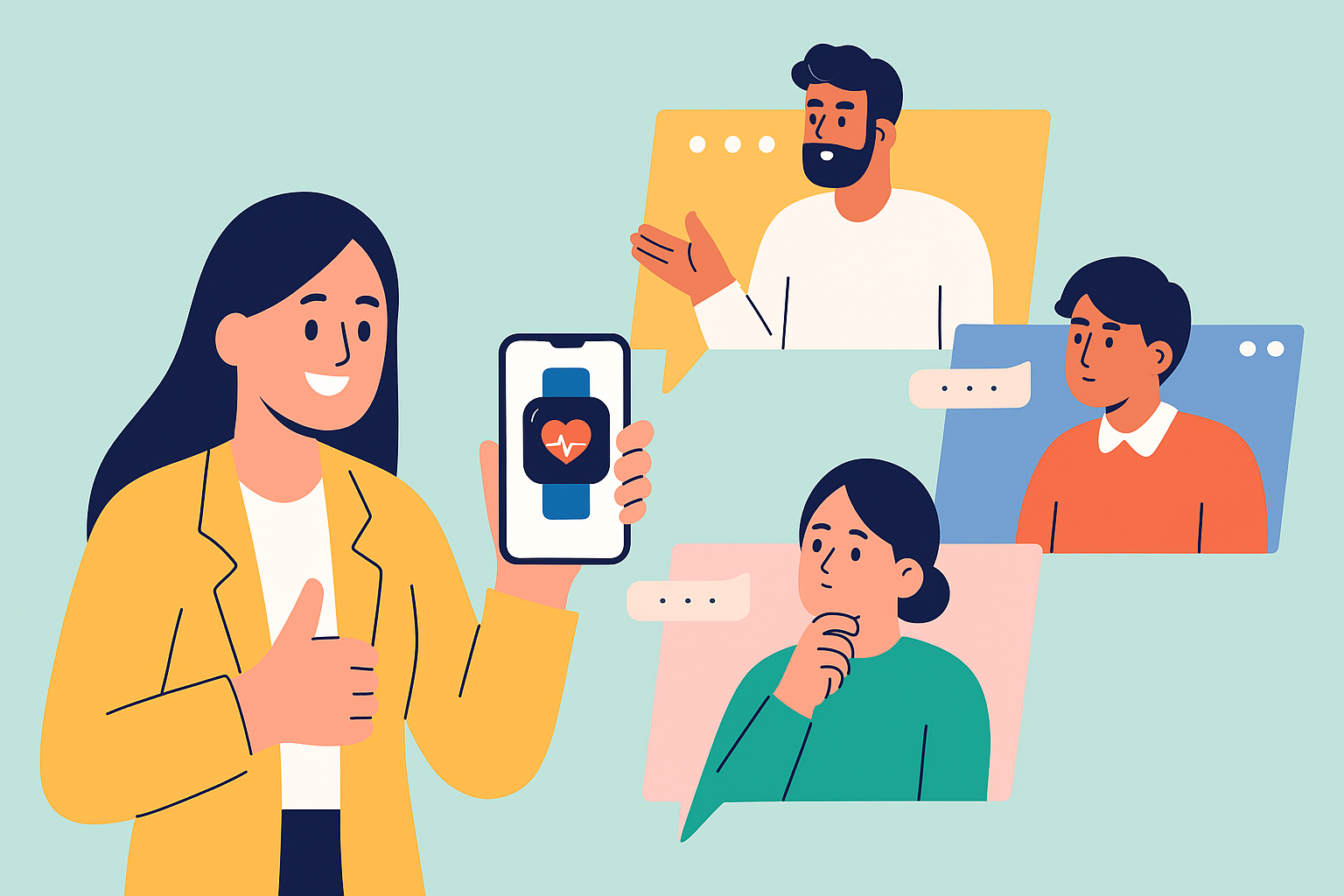 상품에 대한 내부 피드백 연상 이미지