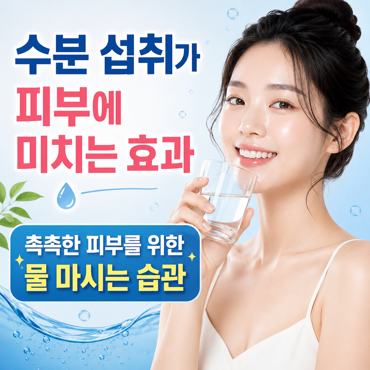 수분 섭취가 피부에 미치는 효과