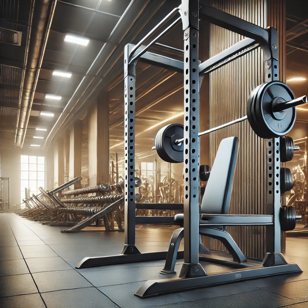 헬스장에 있는 스쿼트 렉 그림