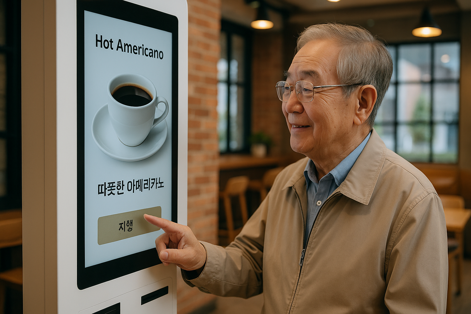 시니어 키오스크 적응기_따뜻한 아메리카노 주문 도전
