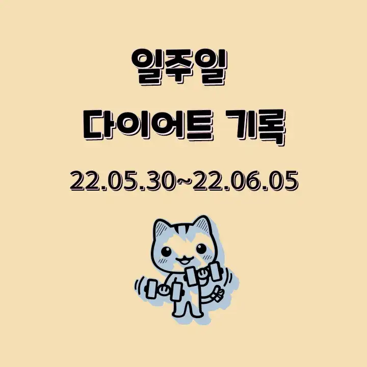 [직장인 _다이어트]_일주일_다이어트_기록_22.05.30~22.06.05