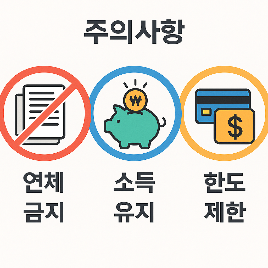 청년 전세지원금 주의사항 인포그래픽