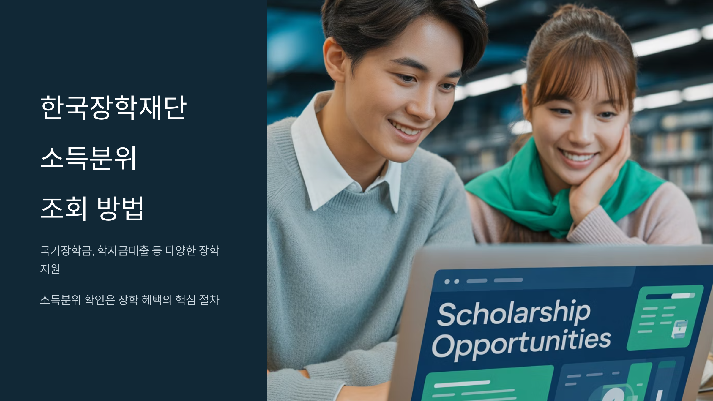 한국장학재단 소득분위 조회 방법