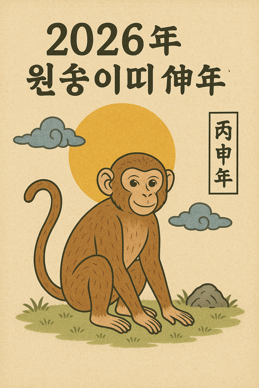 2026년 원숭이띠 신년 운세 이미지