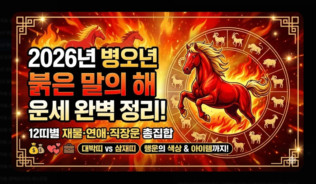 2026년 병오년 새해 운세 완벽 정리