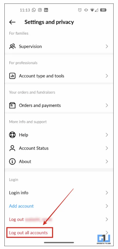 로그아웃 후 재로그인하는 방법 이미지