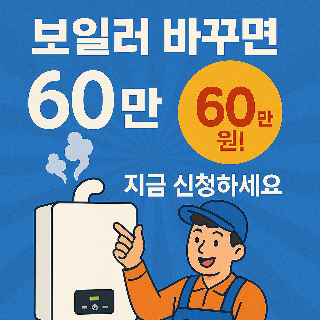 보일러 바꾸면 60만 원! 지금 신청하세요