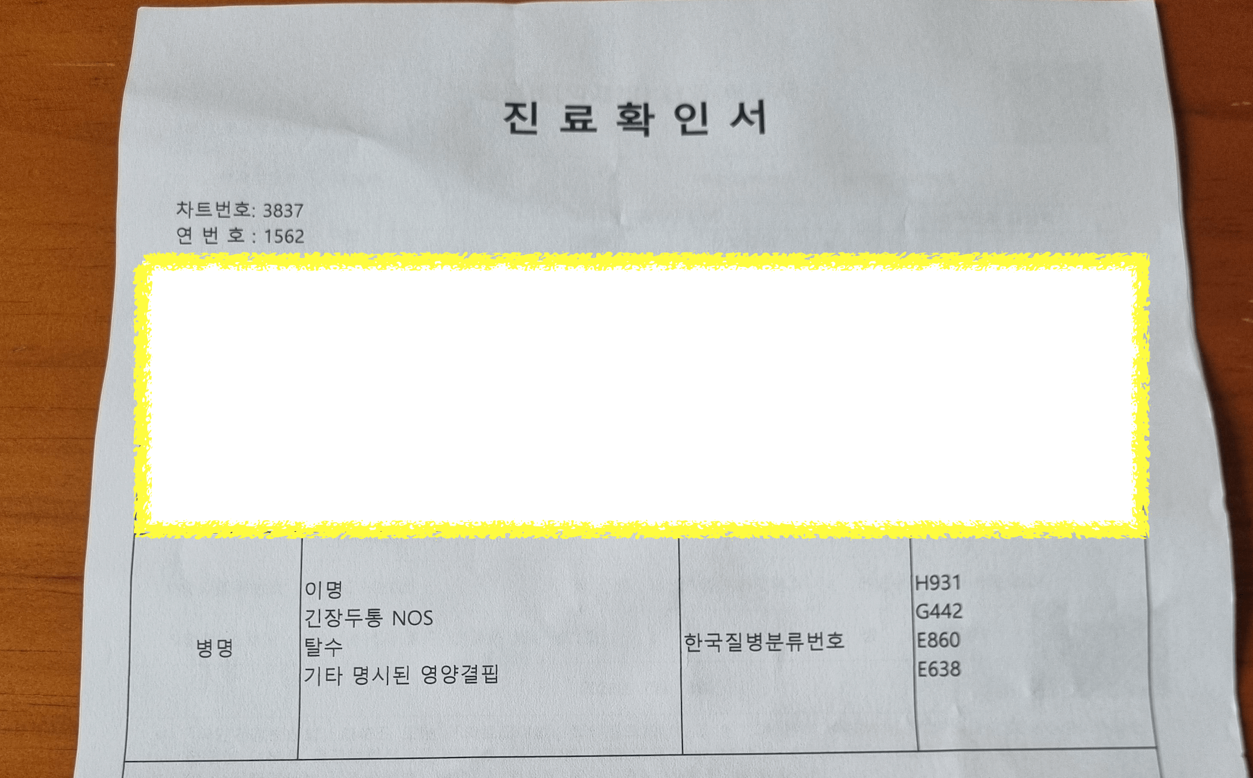 진료확인서