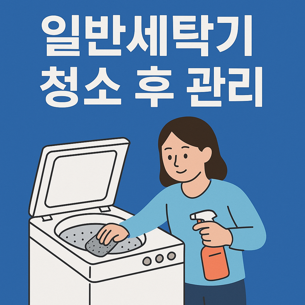 일반세탁기 청소 후 관리 방법 관련 이미지