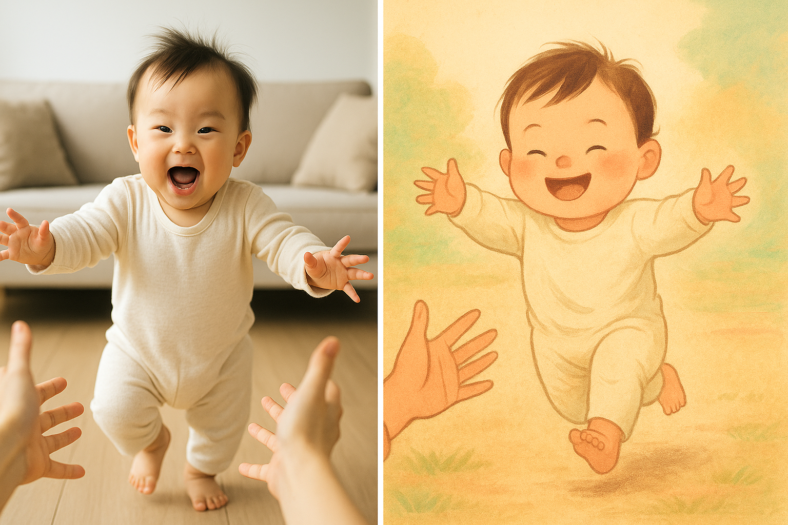 아기가 나에게 뛰어오는 꿈