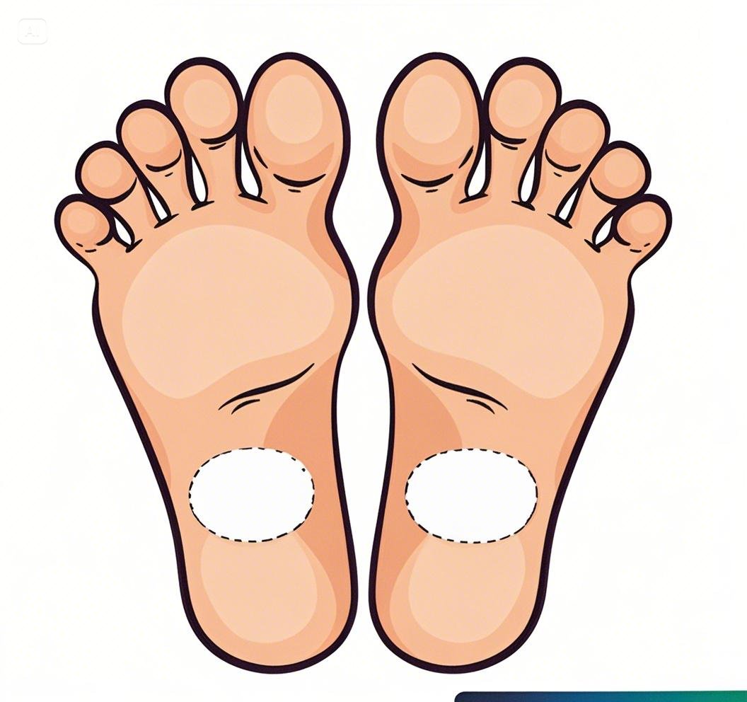 발바닥파스-붙이는위치-무릅통증