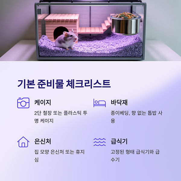 키우기 위한 기본 준비물