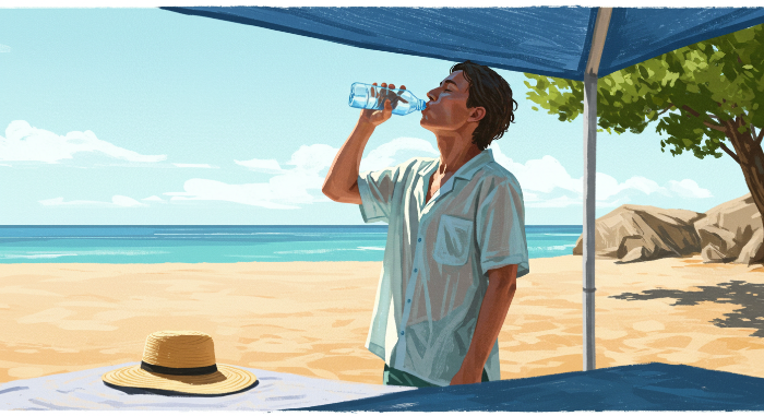 온열질환 예방 - 물 마시기