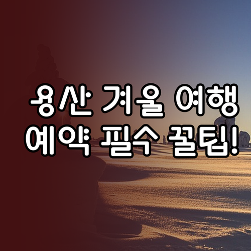 서울 용산구 겨울 여행지 정보와 사전..