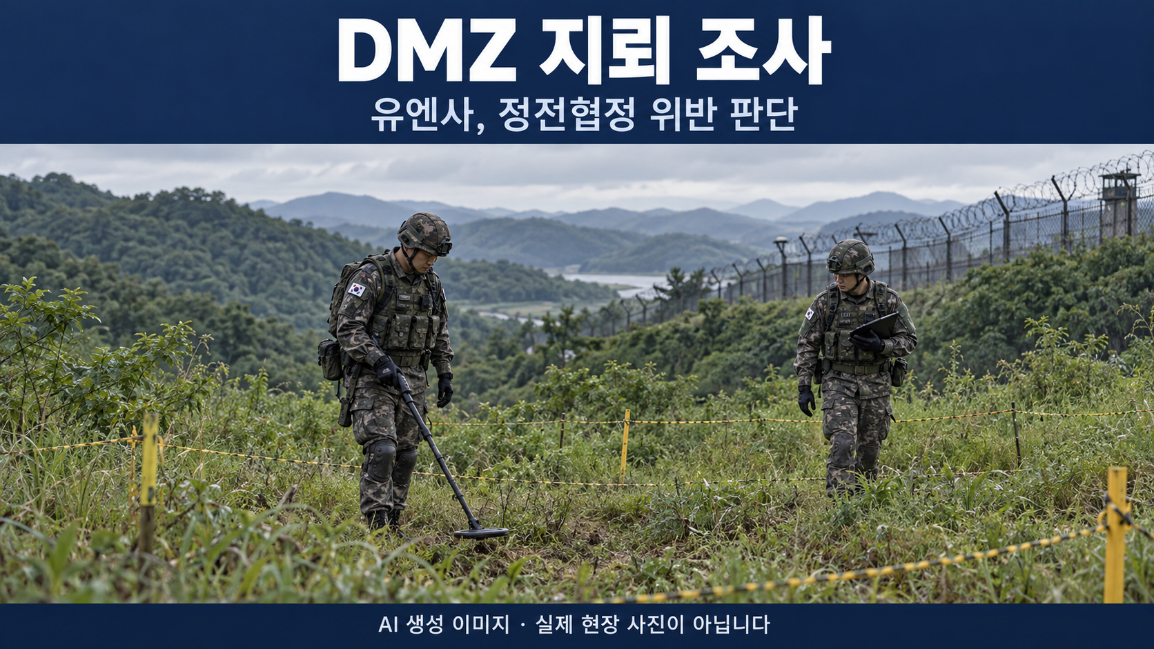 DMZ 북한 지뢰 발견, 유엔사 “정전협정 위반”