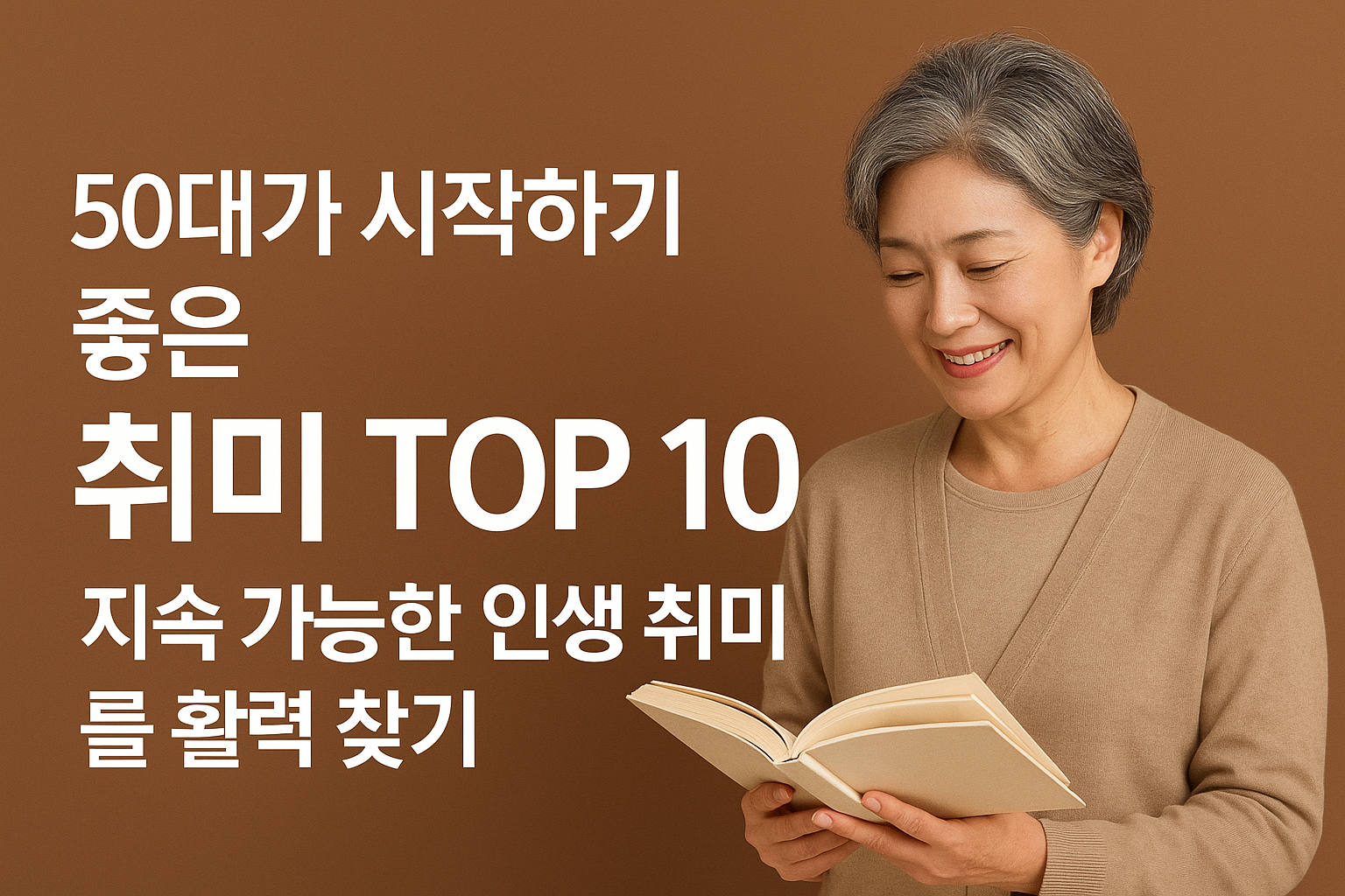 50대가 시작하기 좋은 취미 TOP 10