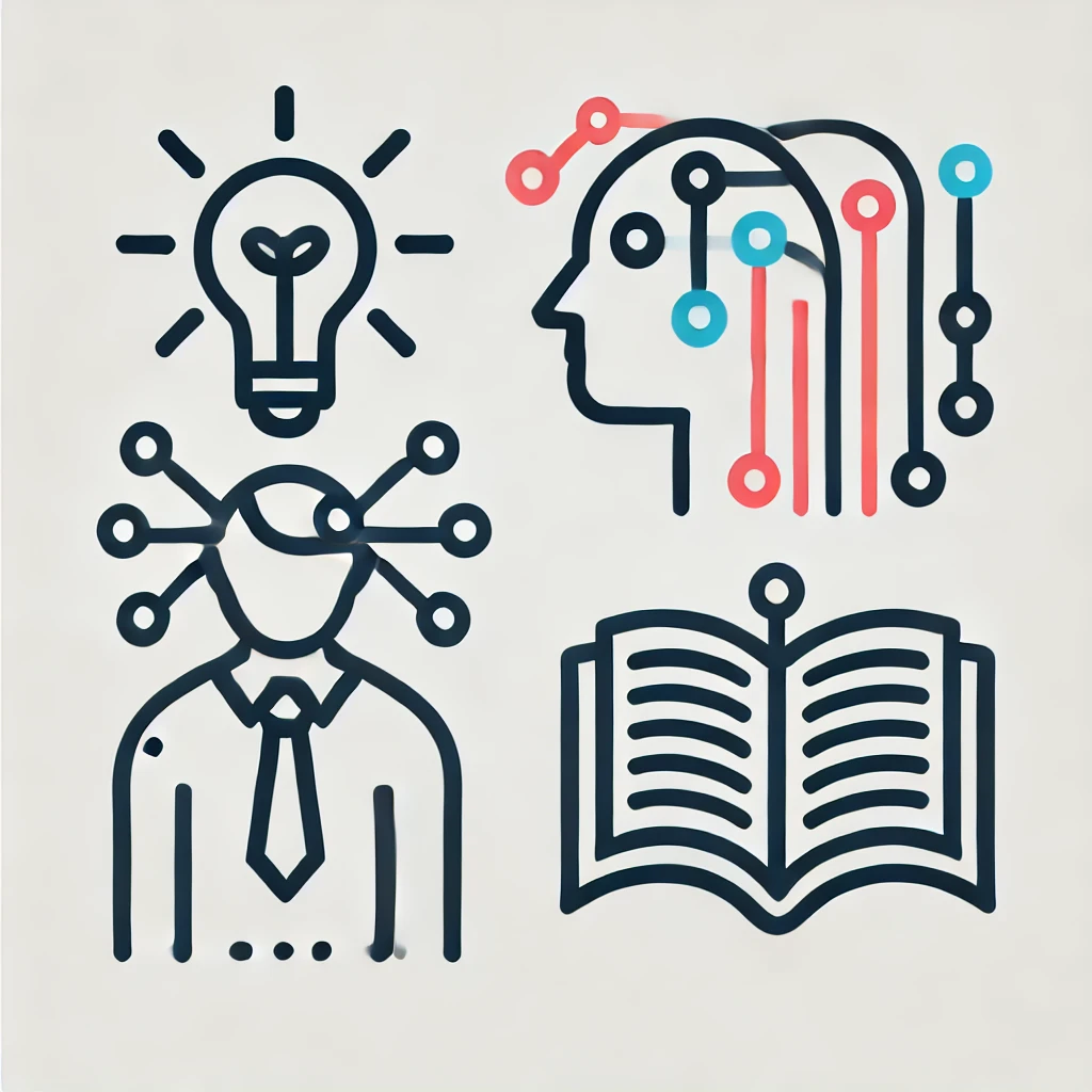 신경언어프로그래밍(NLP)의 효과와 한계를 픽토그램으로 표현한 그림