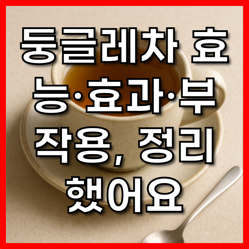 둥글레차 효능·효과·부작용, 정리했어요