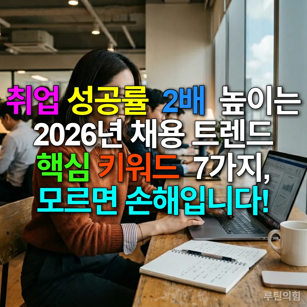 노트북을 보며 취업 전략을 세우는 한국인 여성