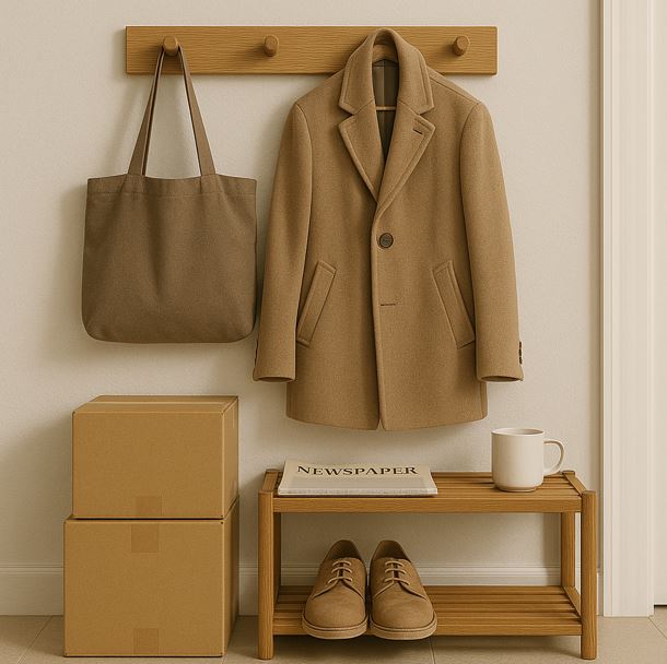 현관 입구에 정리된 모습