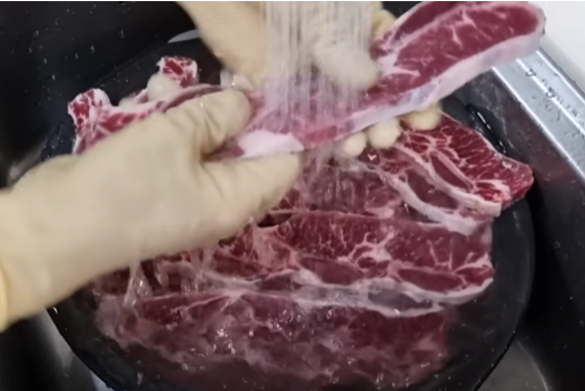 갈비 핏물 제거