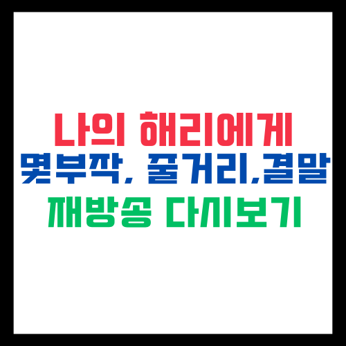 나의 해리에게 몇부작 줄거리 결말 재방송 다시보기
